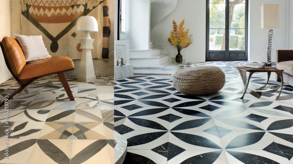 Poster geometric patterns can transform a space, adding a modern and sophisticated touch to interiors with 