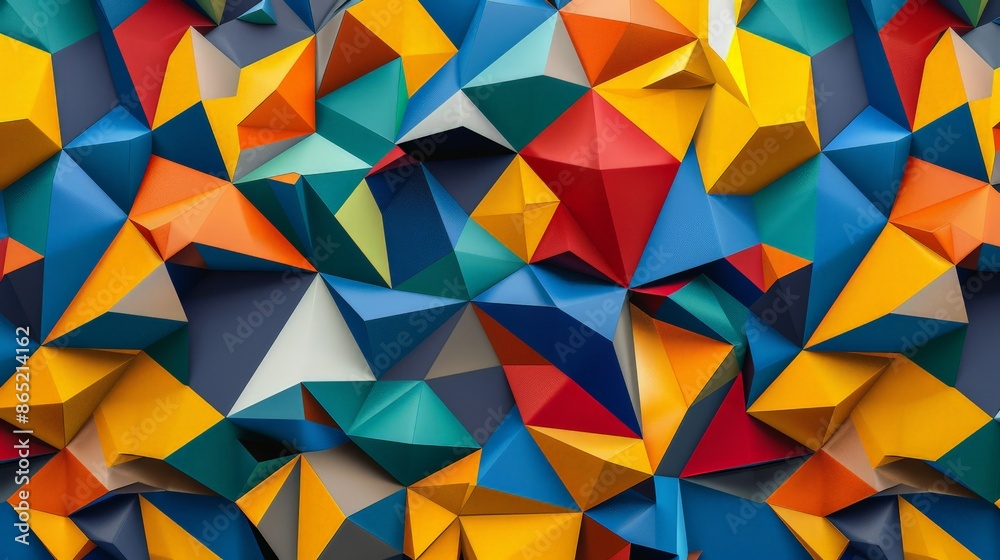 Poster geometric patterns in modern art challenge perceptions and encourage viewers to see shapes and space