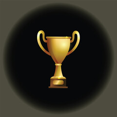 Champion golden trophy for winner [vector]