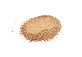 Cappuccino powder isolated in white background. 