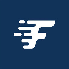 Modern and futuristic letter F logo design. Suitable for business and technology logo