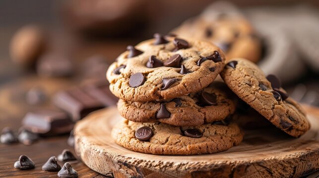 irresistible chocolate chip cookies freshly baked treats on isolated background tempting food photography for culinary delights