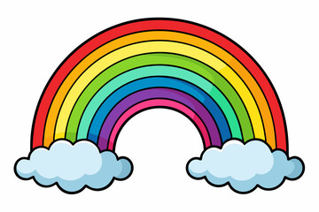 rainbow, colorful rainbow vector illustration, vector illustration of rainbow icon

