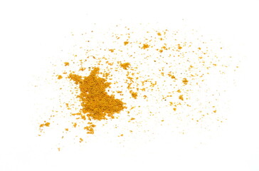 curry powder isolated on white background