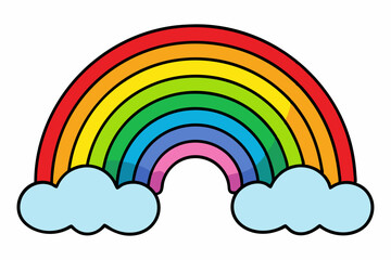 rainbow, colorful rainbow vector illustration, vector illustration of rainbow icon

