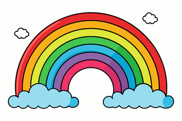 rainbow, colorful rainbow vector illustration, vector illustration of rainbow icon

