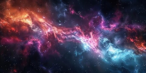 Cosmic Nebula: A Celestial Dance of Colors