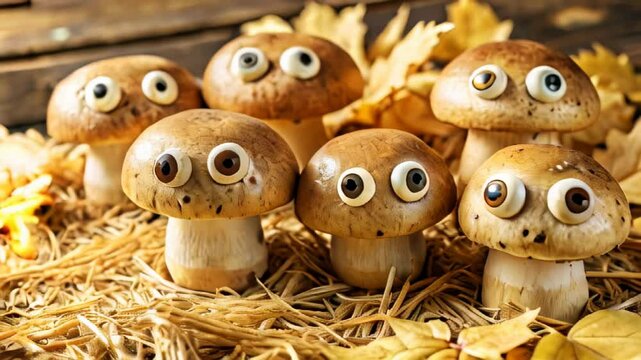 Mushrooms with eyes