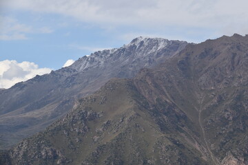 Stunning mountain scenery in the wild nature of Kyrgyzstan, Central Asia