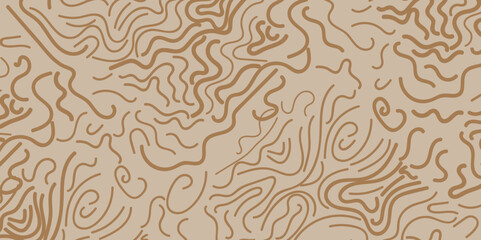 Fototapeta premium Colorfull line doodle background for kids. Simple art pattern. Hand drawn abstract seamless pattern in Memphis style. Vector doodle background with sketch shapes.