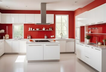 Fototapeta premium Home kitchen interior Modern design