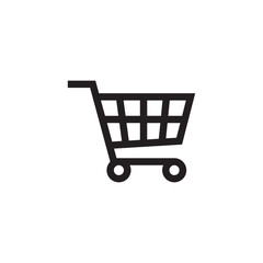 Shopping cart icon vector. Simple cart sign