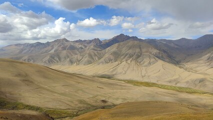 Beautiful mountain scenery in kyrgyzstan in Central asia 