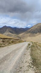 Beautiful mountain scenery in kyrgyzstan in Central asia 