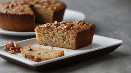 Healthy oat cake, healthy eating and healthy breakfast concept.