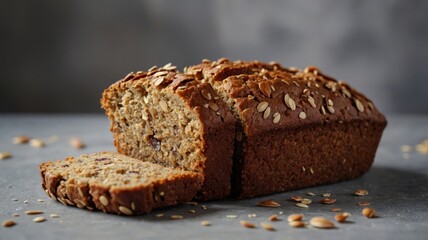 Healthy oat bread, healthy eating and healthy breakfast concept.