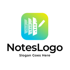 notepad vector, icon or logo sign symbol illustration