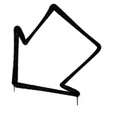spray arrow graffiti style element