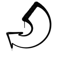 spray arrow graffiti style element