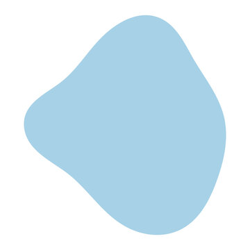 A light blue abstract organic shape blob