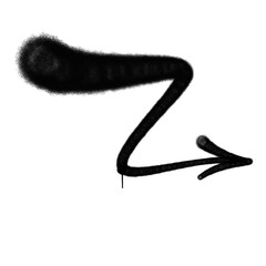 spray arrow graffiti style element
