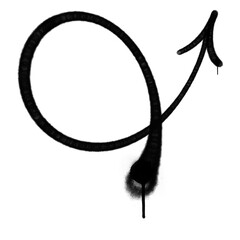 spray arrow graffiti style element