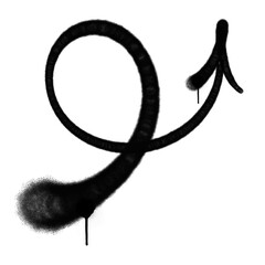 spray arrow graffiti style element
