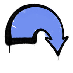 spray arrow graffiti style element