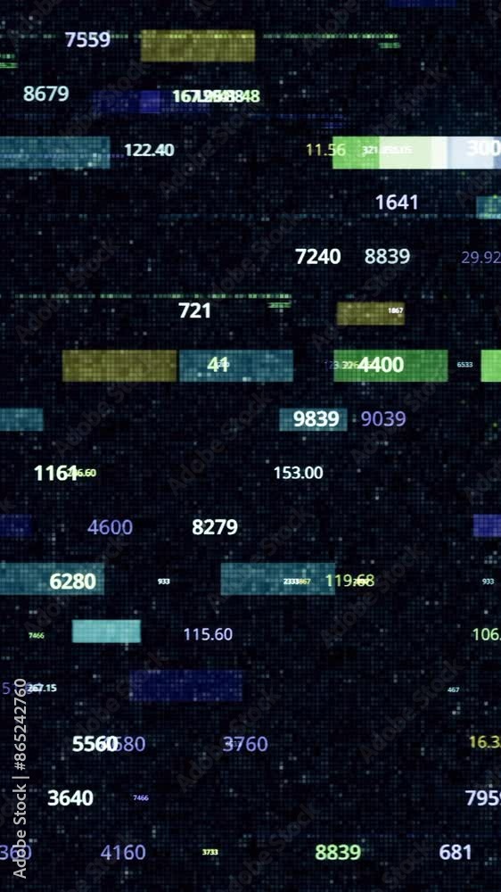 Poster big data digital code running through the futuristic information technology computer. animation. dig