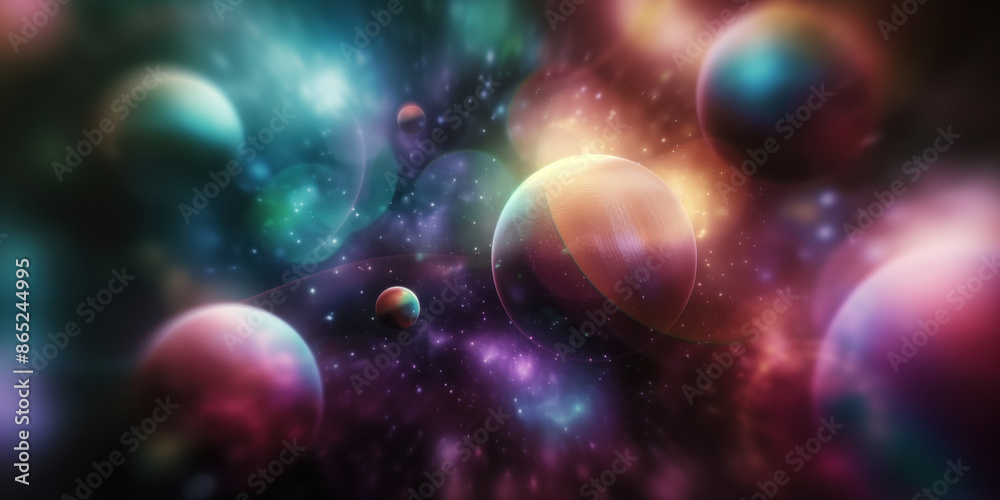 Poster abstract illustration of singularity concept. origin of life. space and science. background image. c