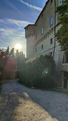A beautiful old Italian castle turned into a hotel with pool and good views in Toscany, Italy