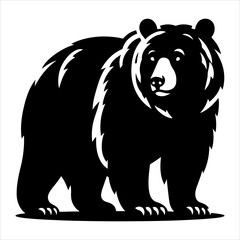 Bear silhouette vector. Vector illustration logo bear silhouette. various bear silhouettes on the white background