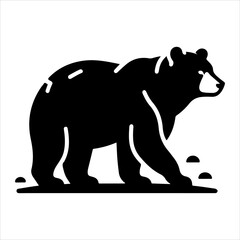 Bear silhouette vector. Vector illustration logo bear silhouette. various bear silhouettes on the white background