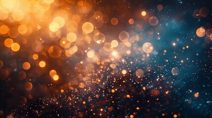 Abstract background with warm and cool lights creating a festive and celebratory mood.  Perfect for holiday and celebration themes.