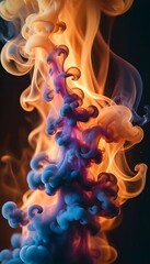 colorful smoke. With a resolution of 4K.