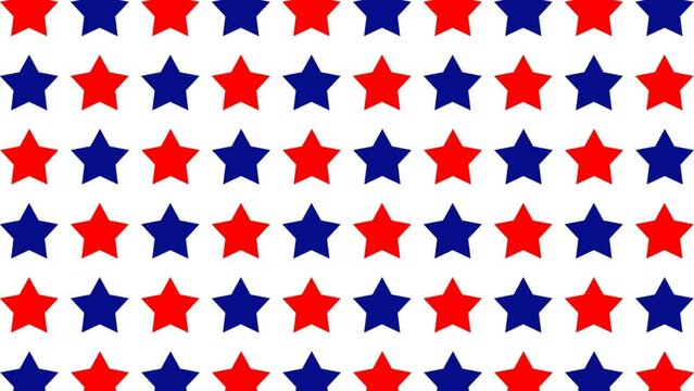 4th of July independence day red and blue stars background inspired by American flag