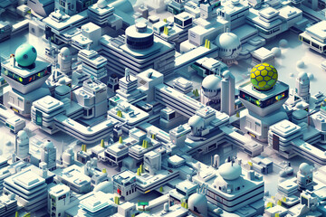 background, isometric city view, miniature