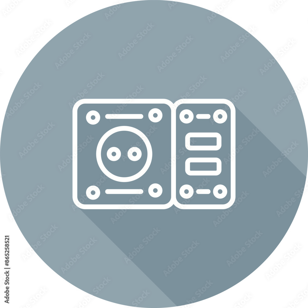 Wall mural Socket Vector Icon