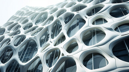 abstract background with parametric building