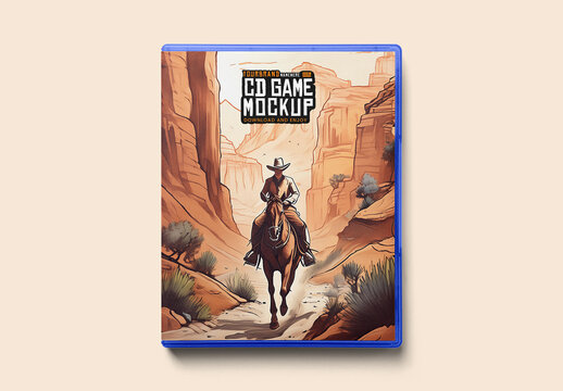 Closed CD Game Box Mockup