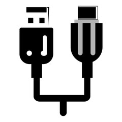 usb cable icon. flash disk sign. usb connection design. vector illustration