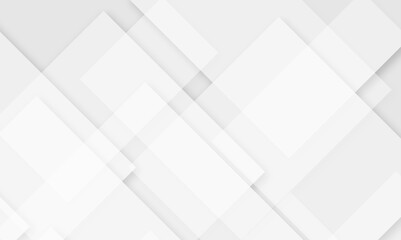 Gray and white geometric shape seamless tech technology abstract subtle background vector illustration. Digital futuristic technology concept cover, poster, banner. White grey background.