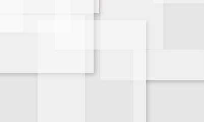 Abstract white and grey geometric square background. Abstract white pattern, squares texture banner design.