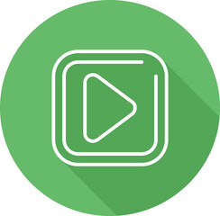 Play Sqaure Vector Icon