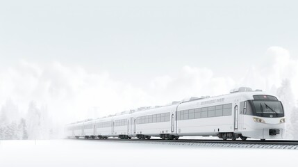A train on a plain background. Minimal 3d style .