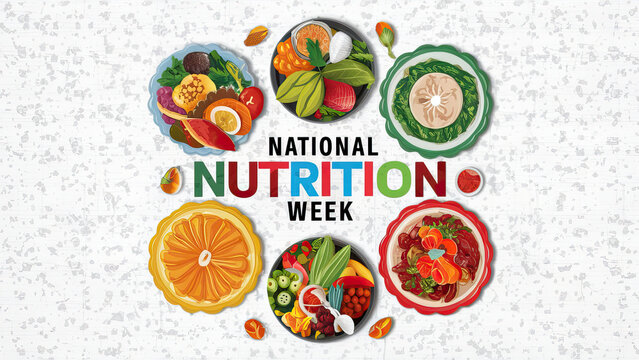 national nutrition week, simple poster design Social Media Poster