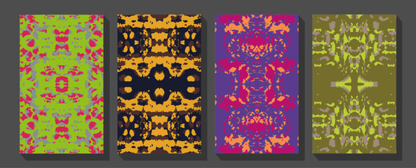 Floral engraving frame set.