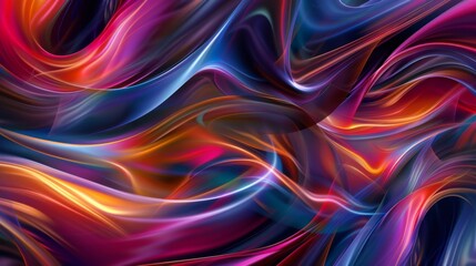 A digital abstract pattern with flowing lines and bright colors