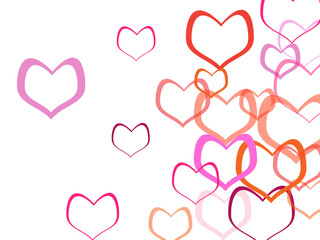 Symbol of love. Copy space.