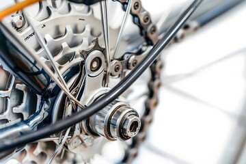 Obraz premium Close-Up of a Bicycle Rear Derailleur